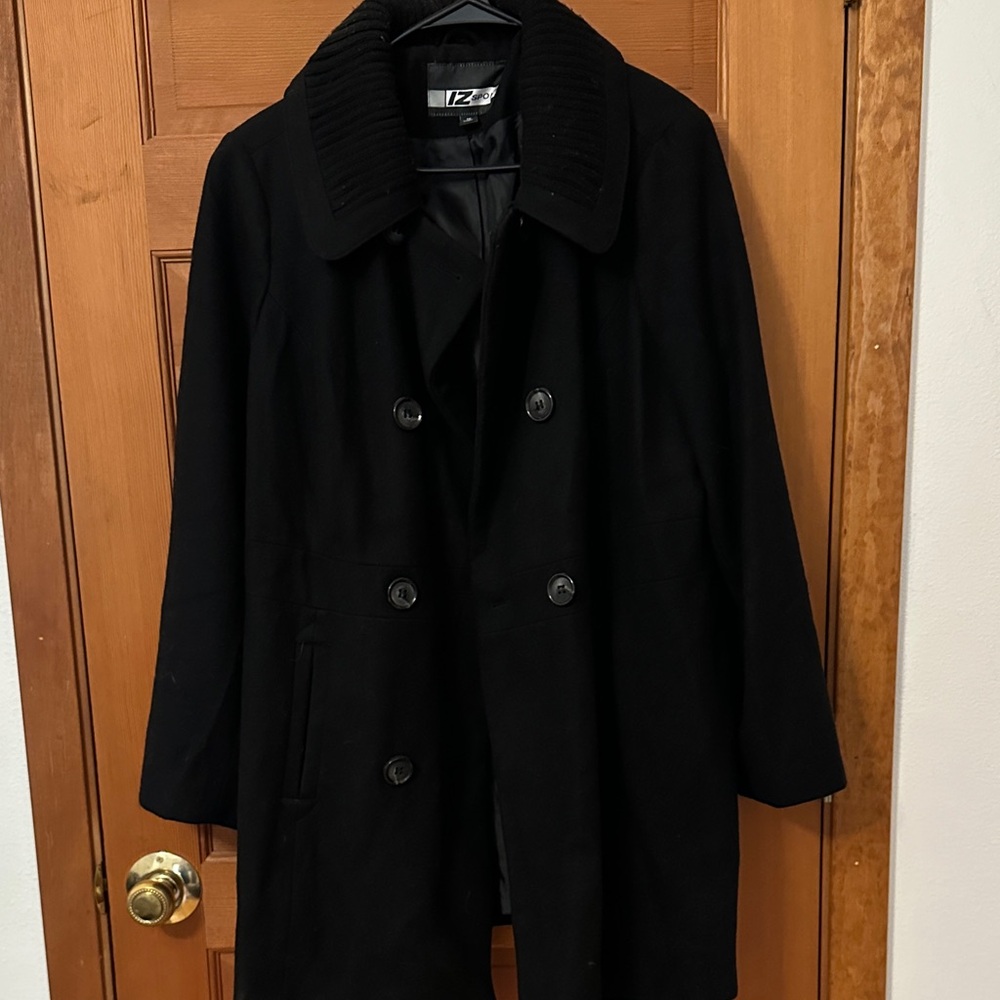 IZ Sport Women's Classic Black Pea Coat